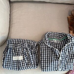 Black and White Gingham Pajama Set